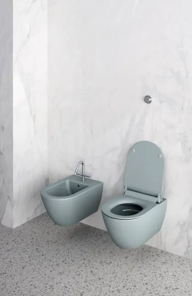 GSI - PURA závesná WC misa, Swirlflush, 36x55cm, ghiaccio dual-mat 881515