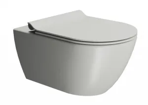 GSI - PURA závesná WC misa, Swirlflush, 36x55cm, Cenere dual-mat 881517