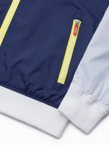 Športová pánska bunda bielo-modrá