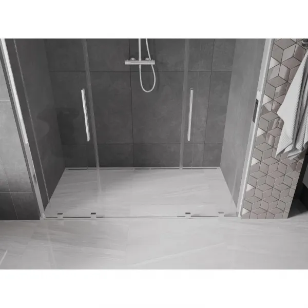MEXEN/S - Velar L Duo posuvné sprchové dvere 200, transparent, chróm 871-200-003-02-01