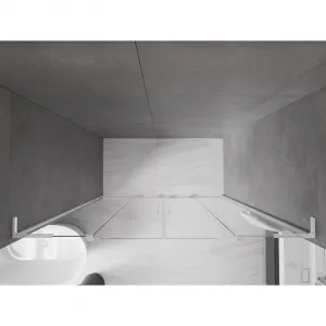 MEXEN/S - Velar L Duo posuvné sprchové dvere 200, transparent, chróm 871-200-003-02-01