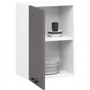 Ak furniture Závěsná kuchyňská skříňka OLIVIE 40x58 cm matná bílá/matná grafitově šedá