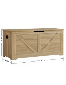 VASAGLE úložný box, truhla 100x40x46 dub sonoma