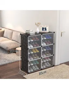 VASAGLE modulárna skrinka, box na topánky s 12 úrovňami
