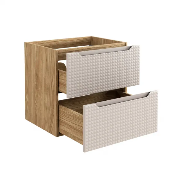 Comad Závesná skrinka Luxor Beige Trust s doskou a umývadlom 120 cm čierna/dub olejovaný