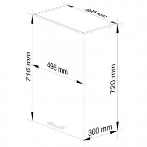Ak furniture Závěsná kuchyňská skříňka Olivie W 50 cm grafit/bílá