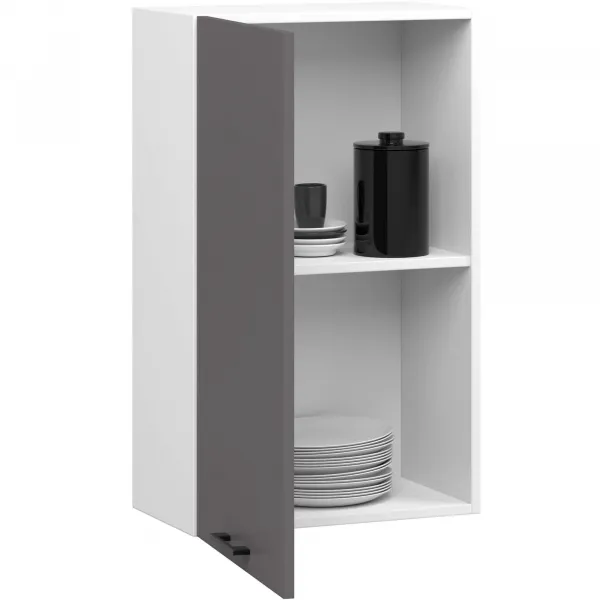 Ak furniture Závěsná kuchyňská skříňka OLIVIE 50x72 cm matná bílá/matná grafitově šedá