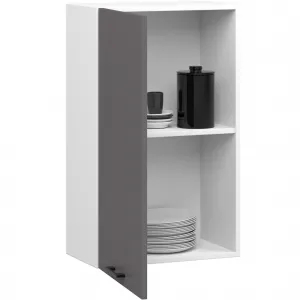 Ak furniture Závěsná kuchyňská skříňka OLIVIE 50x72 cm matná bílá/matná grafitově šedá