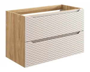 Comad Závesná skrinka Ocean Trust s doskou a umývadlom 120 cm béžová/dub olejovaný