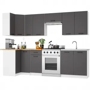 Ak furniture Závěsná kuchyňská skříňka OLIVIE 60x58 cm 02 matná bílá/matná grafitově šedá