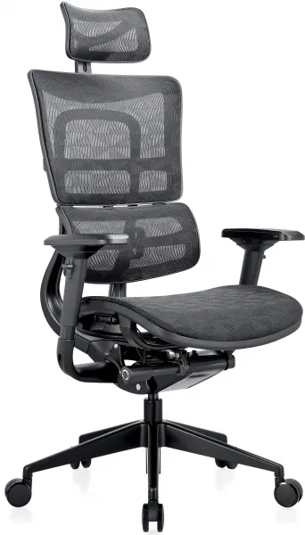 MERCURY Ergonomická kancelárska stolička ORION JNS-801, čierna sieťovina W-51 (vzorovaná), čierny kríž