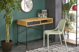 HALMAR Písací stôl B50 prírodný, čierne nohy