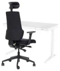 HALMAR Výškovo nastaviteľný stôl B52 biely