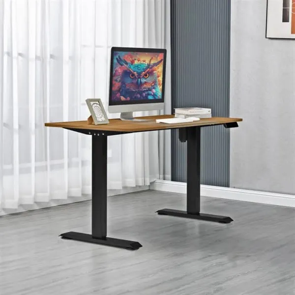 AUTRONIC výškovo nastaviteľný stôl LT-W140 BUK, 140x70 cm
