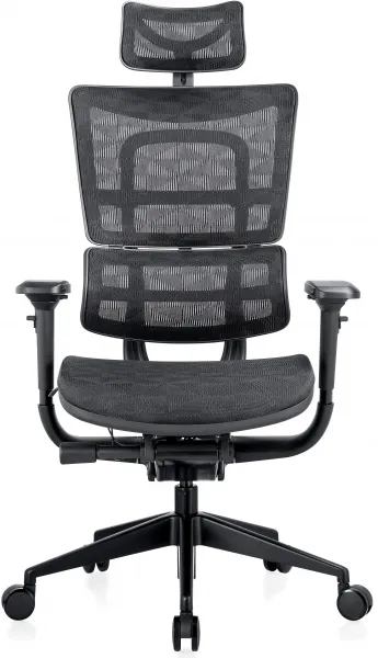 MERCURY Ergonomická kancelárska stolička ORION JNS-801, čierna sieťovina W-51 (vzorovaná), čierny kríž