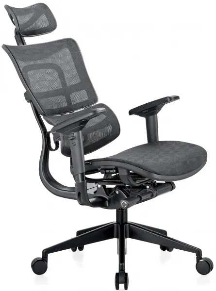 MERCURY Ergonomická kancelárska stolička ORION JNS-801, čierna sieťovina W-51 (vzorovaná), čierny kríž