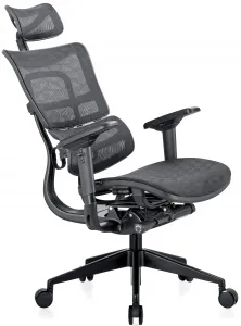 MERCURY Ergonomická kancelárska stolička ORION JNS-801, čierna sieťovina W-51 (vzorovaná), čierny kríž
