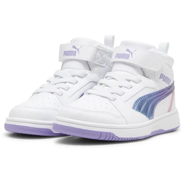 Puma REBOUND V6 MID BOUNCY SKY AC+ PS Dievčenská vychádzková obuv, biela, veľkosť 32