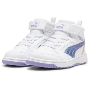 Puma REBOUND V6 MID BOUNCY SKY AC+ PS Dievčenská vychádzková obuv, biela, veľkosť 32