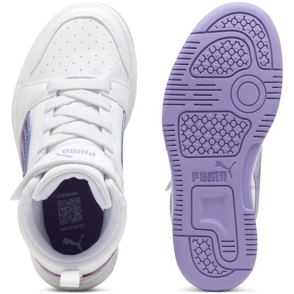 Puma REBOUND V6 MID BOUNCY SKY AC+ PS Dievčenská vychádzková obuv, biela, veľkosť 32