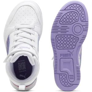 Puma REBOUND V6 MID BOUNCY SKY AC+ PS Dievčenská vychádzková obuv, biela, veľkosť 32