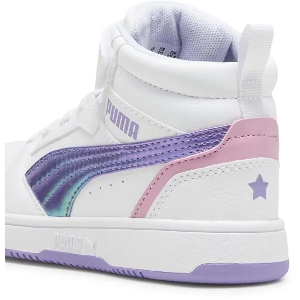 Puma REBOUND V6 MID BOUNCY SKY AC+ PS Dievčenská vychádzková obuv, biela, veľkosť 32