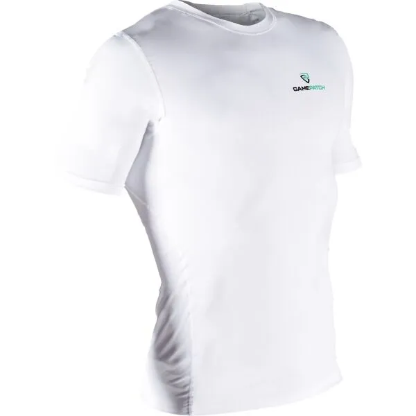 GAMEPATCH COMPRESSION SHIRT Kompresné unisex tričko, biela, veľkosť