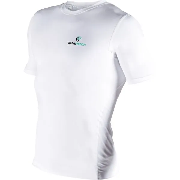 GAMEPATCH COMPRESSION SHIRT Kompresné unisex tričko, biela, veľkosť
