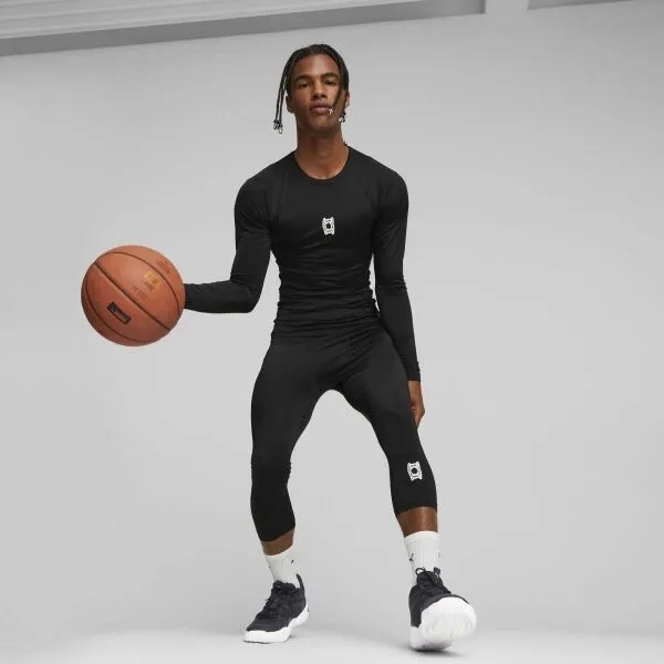 Puma HOOPS TEAM 3/4 TIGHT BASELAYER Basketbalové elastické nohavice, čierna, veľkosť