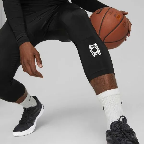 Puma HOOPS TEAM 3/4 TIGHT BASELAYER Basketbalové elastické nohavice, čierna, veľkosť