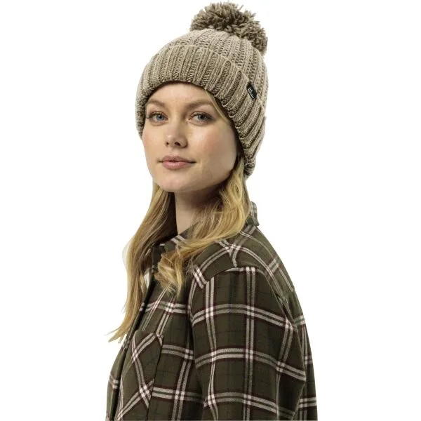 Jack Wolfskin HIGHLOFT KNIT BEANIE W Dámska zimná čiapka, béžová, veľkosť