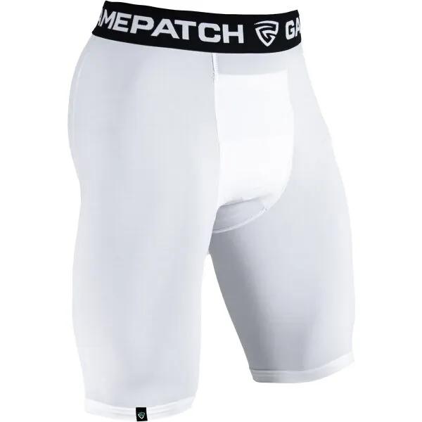 GAMEPATCH COMPRESSION SHORTS Kompresné unisex šortky, biela, veľkosť