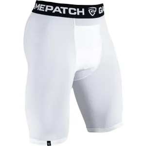 GAMEPATCH COMPRESSION SHORTS Kompresné unisex šortky, biela, veľkosť