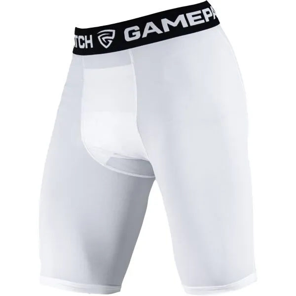 GAMEPATCH COMPRESSION SHORTS Kompresné unisex šortky, biela, veľkosť