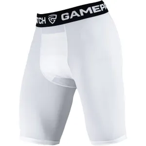 GAMEPATCH COMPRESSION SHORTS Kompresné unisex šortky, biela, veľkosť
