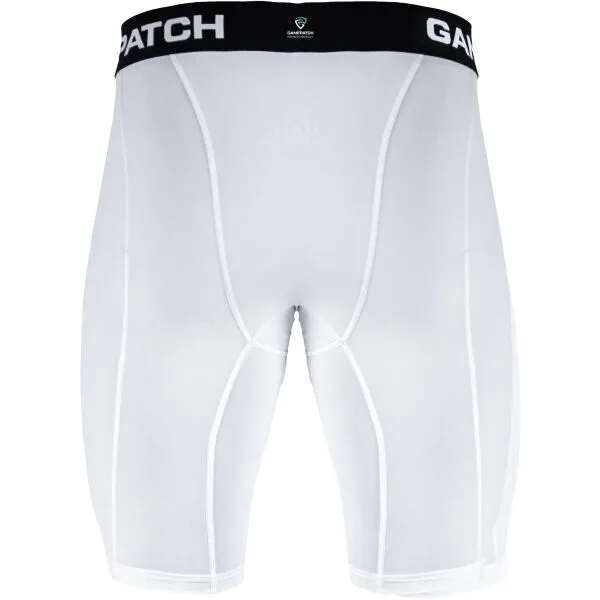 GAMEPATCH COMPRESSION SHORTS Kompresné unisex šortky, biela, veľkosť