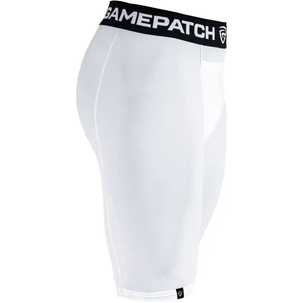 GAMEPATCH COMPRESSION SHORTS Kompresné unisex šortky, biela, veľkosť