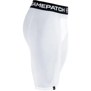 GAMEPATCH COMPRESSION SHORTS Kompresné unisex šortky, biela, veľkosť