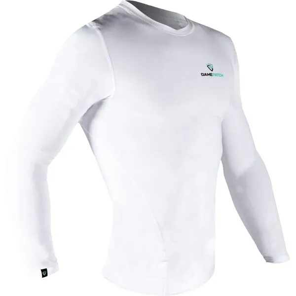 GAMEPATCH COMPRESSION SHIRT Kompresné unisex tričko, biela, veľkosť