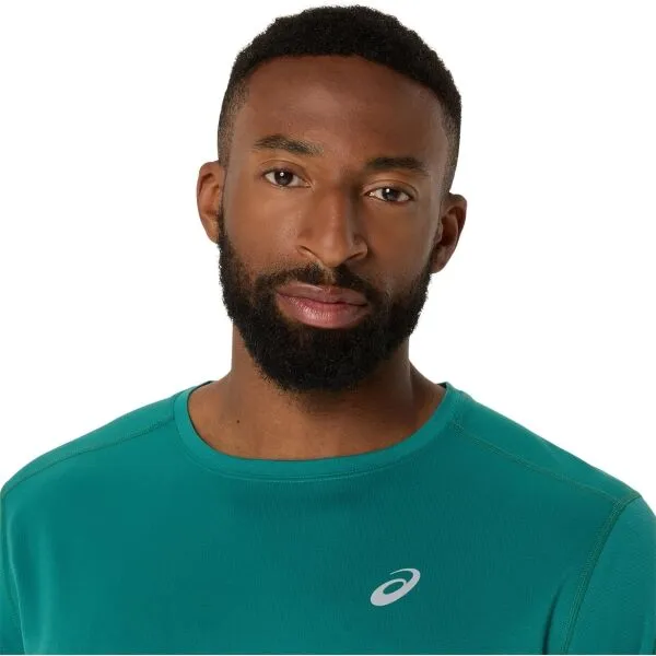 ASICS ICON SS TOP Pánske bežecké tričko, tmavo zelená, veľkosť
