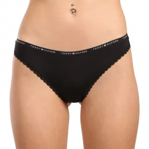 3PACK dámske tangá Tommy Hilfiger čierná (UW0UW05882 0V2) M