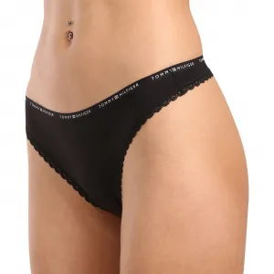 3PACK dámske tangá Tommy Hilfiger čierná (UW0UW05882 0V2) M