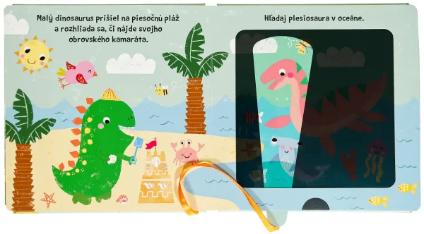 Malý dinosaurus hľadá kamarátov s kúzelnou baterkou