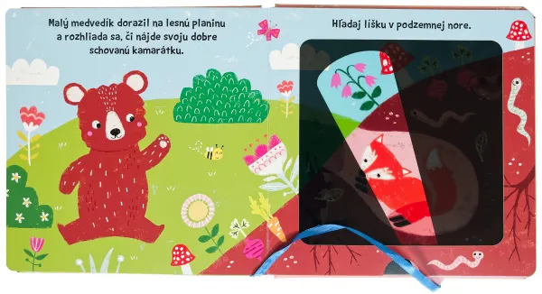 Malý medvedík hľadá kamarátov s kúzelnou baterkou