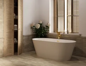 INVENA - Voľne stojaca vaňová batéria GLAMOUR Zlatá BW-02-W09-V