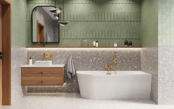 INVENA - Vaňová batéria GLAMOUR TREND zlato BW-02-009-V