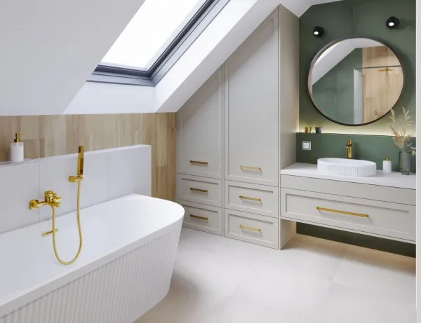 INVENA - Vaňová batéria GLAMOUR TREND zlato BW-02-009-V