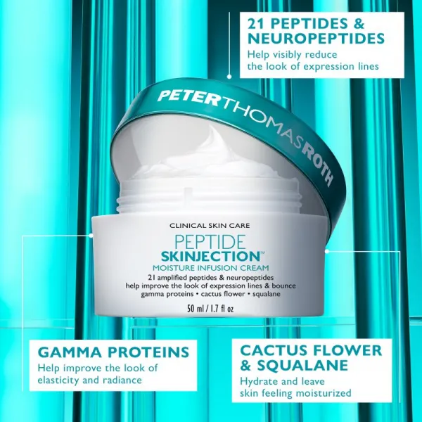 Peter Thomas Roth Peptide Skinjection™ Moisture Infusion Cream Refillable vyhladzujúci hydratačný krém s peptidmi plniteľný 50 ml