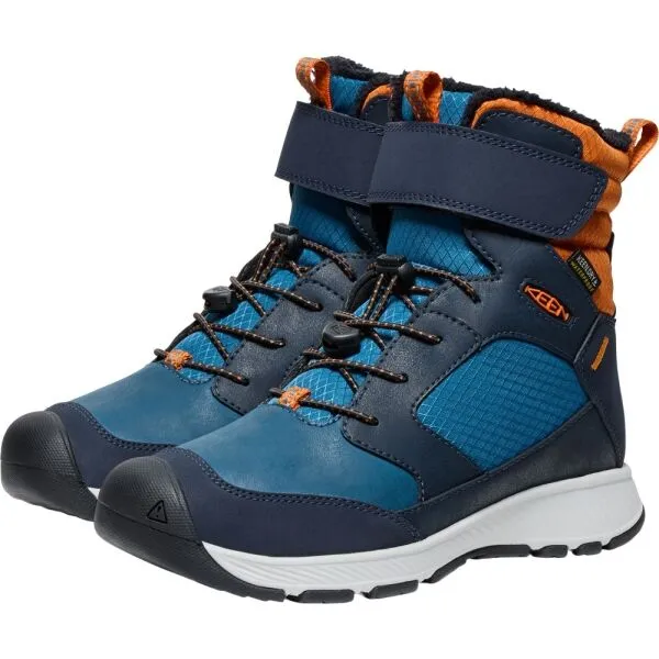 Detské topánky Keen Skua Winter WP - sky captain/gold flame