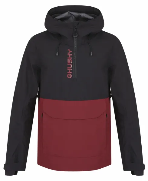 Husky  Nabbi M black/bordo, M Pánska outdoorová bunda